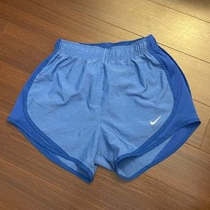 Nike Tempo athletic shorts light blue with dark blue contrast, like new